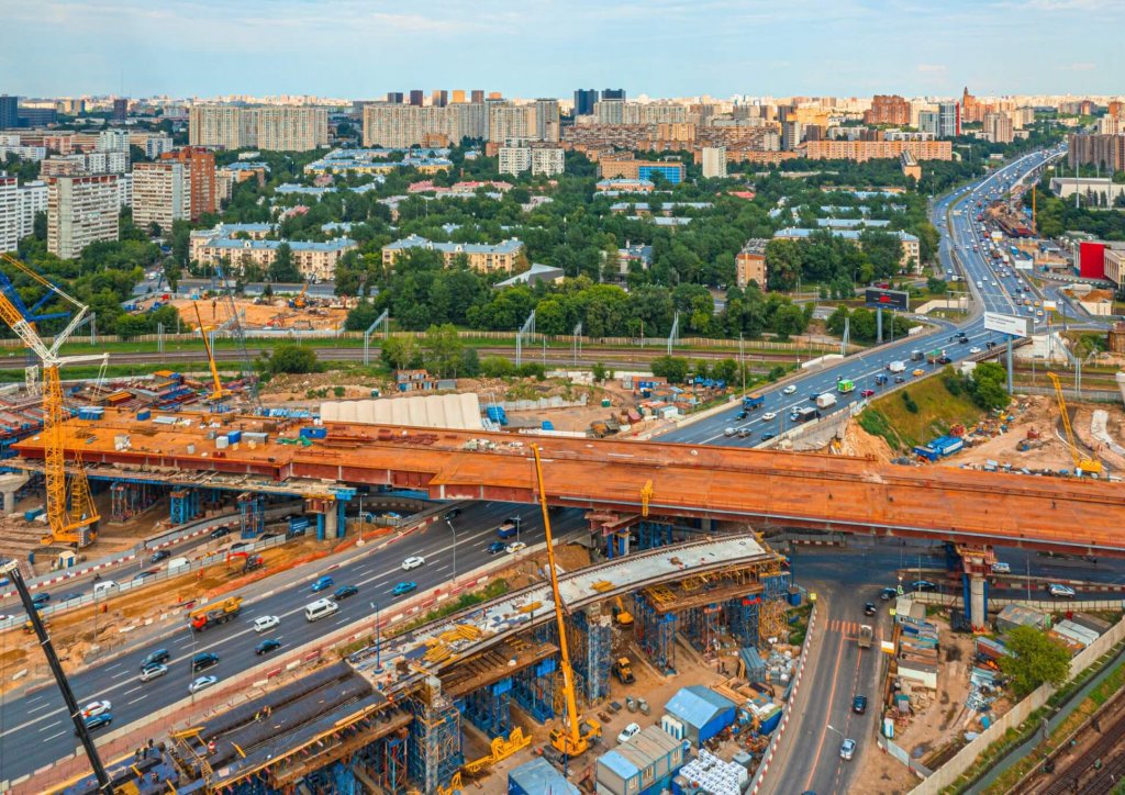 Эстакада Южного участка Московского скоростного диаметра